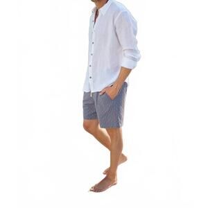 NEW ROAD TO NOWHERE dillon cotton shorts in sardinia blue